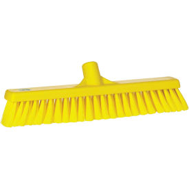 16" Small Particle Push Broom- Soft, Yellow