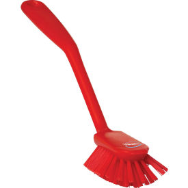 42374 Dish Brush w/ Scraper- Medium, Red