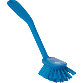 Dish Brush w/ Scraper- Medium, Blue