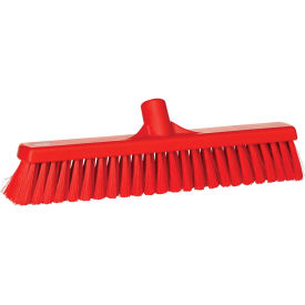 16" Small Particle Push Broom- Soft, Red