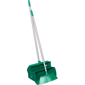 Lobby Dustpan w/Broom, Green