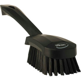 Short Handle Scrubbing Brush- Stiff, Black
