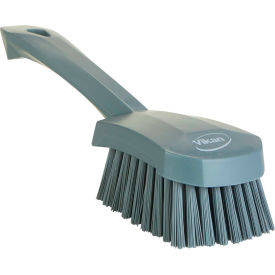 Short Handle Scrubbing Brush- Stiff, Gray