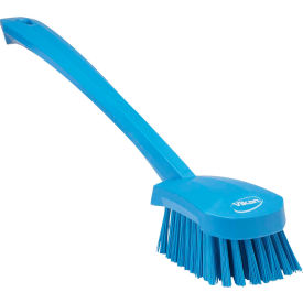 Long Handle Scrubbing Brush- Stiff, Blue
