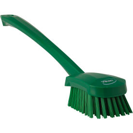 Long Handle Scrubbing Brush- Stiff, Green