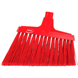Split Bristle Angle Head Broom, Red