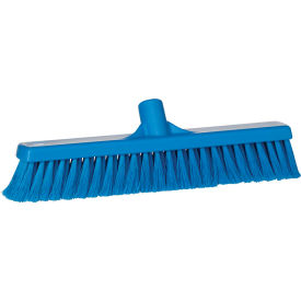 16" Fine Particle Push Broom- Soft/Split, Blue