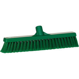 16" Fine Particle Push Broom- Soft/Split, Green