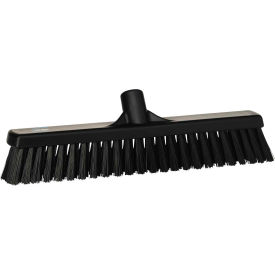 16" Combo Push Broom- Soft/Stiff, Black