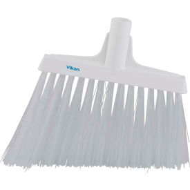 12" Angle Broom- Extra Stiff, White