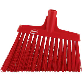 12" Angle Broom- Extra Stiff, Red