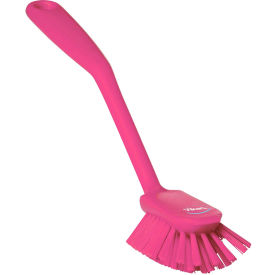 Dish Brush w/ Scraper- Medium, Pink