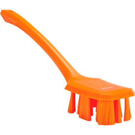 UST Long Handle Scrubbing Brush- Stiff, Orange