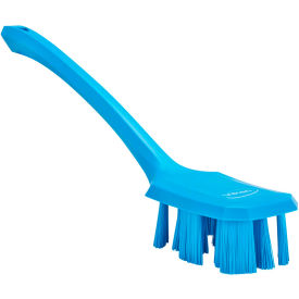 UST Long Handle Scrubbing Brush- Stiff, Blue