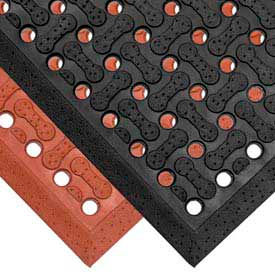 T18 Superflow Anti Fatigue Drainage Mat 5/8" Thick 3' x 5' Black