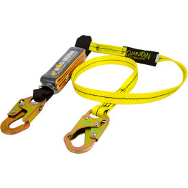 Guardian Big Boss Extended Free Fall Lanyard, 6' Single Leg w/ Steel Snap Hook, Shock Pack, Nylon
