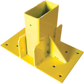 2" x 4" Stair Mount, Powder Coated Steel, Yellow, 10-3/8"L x 6-1/2"W x 7"H