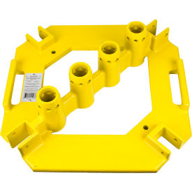 Quickset Multi-Directional Baseplate, Powder Coated Steel, 21-1/2"L x 21-1/2"W x 6"H