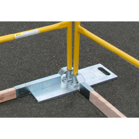 Toe-Board Attachment, Galvanized Steel, For Use With Baseplate, 25"L x 4"W x 2"H