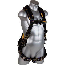 Cyclone Harness, Quick Connect Chest & Legs, Polyester/Steel, S-L, 130-324 lbs Capacity