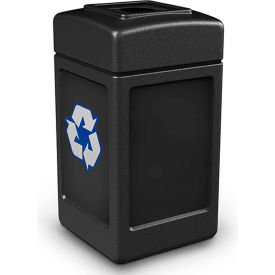 Recycling Can w/Open Top, 42 Gallon, Black