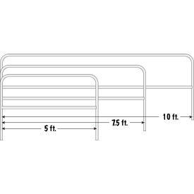 Galvanized Steel Guardrail Kit, 12 Zip Bases, 11 RZ Guardrail, 10'L