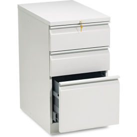 Efficiencies Mobile Box/Box/File Pedestal, 15"W x 22.88"D x 28"H, Light Gray