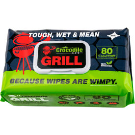 Biodegradable Grill Cleaning Cloth Wipes, 80 Wipes/Pack