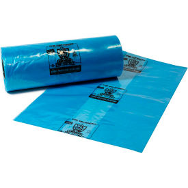 Defender® Gusseted Bags, 60"L x 54"W x 95"H, 4 Mil, Blue, 30/Roll