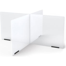 See-Thru Table Divider Shields - 4 Station - 35-1/2"W x 35-1/2"D x 16"H