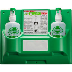 Emergency Eye Wash Safety Station With 2 Empty Bottles, 1000ml, 64 oz.
