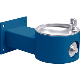 Elkay Outdoor Wall Mount Drinking Fountain, Freeze Resistant, Blue