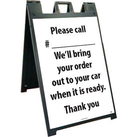Deluxe Sidewalk Stand And Sign, Please Call, 45" x 25"
