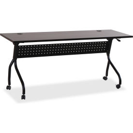 Mobile 72" Flip Top Training Table - Espresso/Black