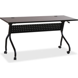 Mobile 60" Flip Top Training Table - Espresso/Black