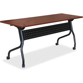 Mobile 72" Flip Top Training Table - Cherry/Black