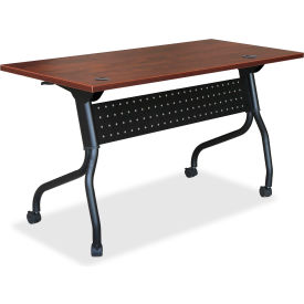 48" Flip Top Training Table - Mahogany/Black