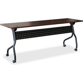 Mobile 60" Flip Top Training Table - Mahogany/Black