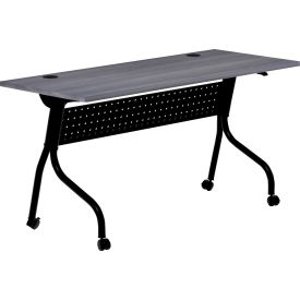 Mobile 60" Flip Top Training Table - Charcoal