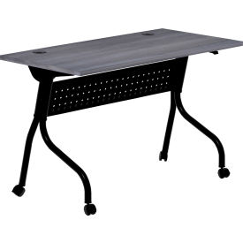 Mobile 48" Flip Top Training Table - Charcoal