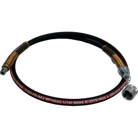 Hydraulic Jack Hose Assembly, 3/8 In X 36 In 10K PSI 3/8 MQC+MP, Isobaric Braid