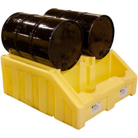 Poly-Racker Double Drum Rack for 55 Gallon Drums - Yellow