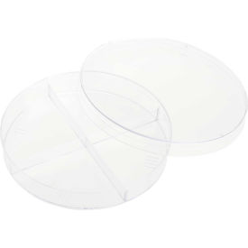 100mm x 15mm Petri Dish, 4 Compartments, Sterile, Clear, 500/Case