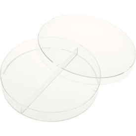 100mm x 15mm Petri Dish, 2 Compartments, Sterile, Clear, 500/Case