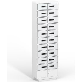 JuiceBar 20 Door Charging Locker with RFID Lock, 21-3/8"Wx11-3/16"Dx73-1/2"H, Assembled