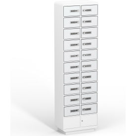 JuiceBar 20 Door Charging Locker with Electronic Lock, 21-3/8" W x 11-3/16" D x 73-1/2" H, Assembled