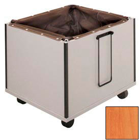 Book Drop Cart - 26-1/8"W x 24-3/8"D x 24-3/8"H Oiled Cherry