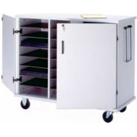 Laptop Storage Cart, 43-1/2"W x 20"D x 35-1/2"H, Folkstone Gray