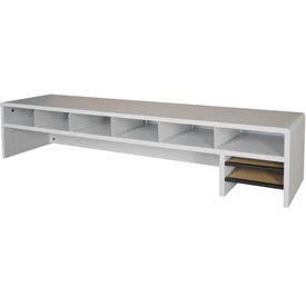 Desk Top Organizer Low Profile - 58"W x 12"D x 12"H Gray