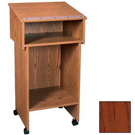 Two Section Stand Up Podium / Lectern - 24"W x 19-3/4"D x 43-1/2"H Mahogany